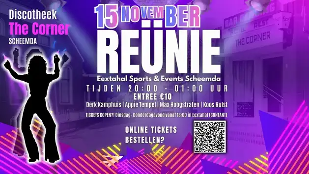 Reunie de Corner in de Eextahal Scheemda! Eextahal Sport en Events Scheemda
