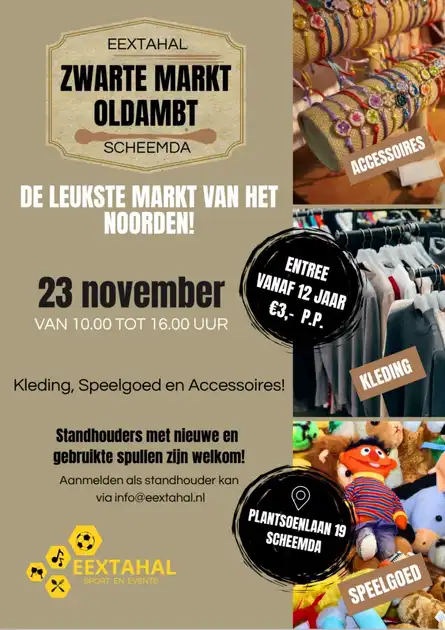 Kleding, accessoires en speelgoedbeurs! Eextahal Sport en Events Scheemda